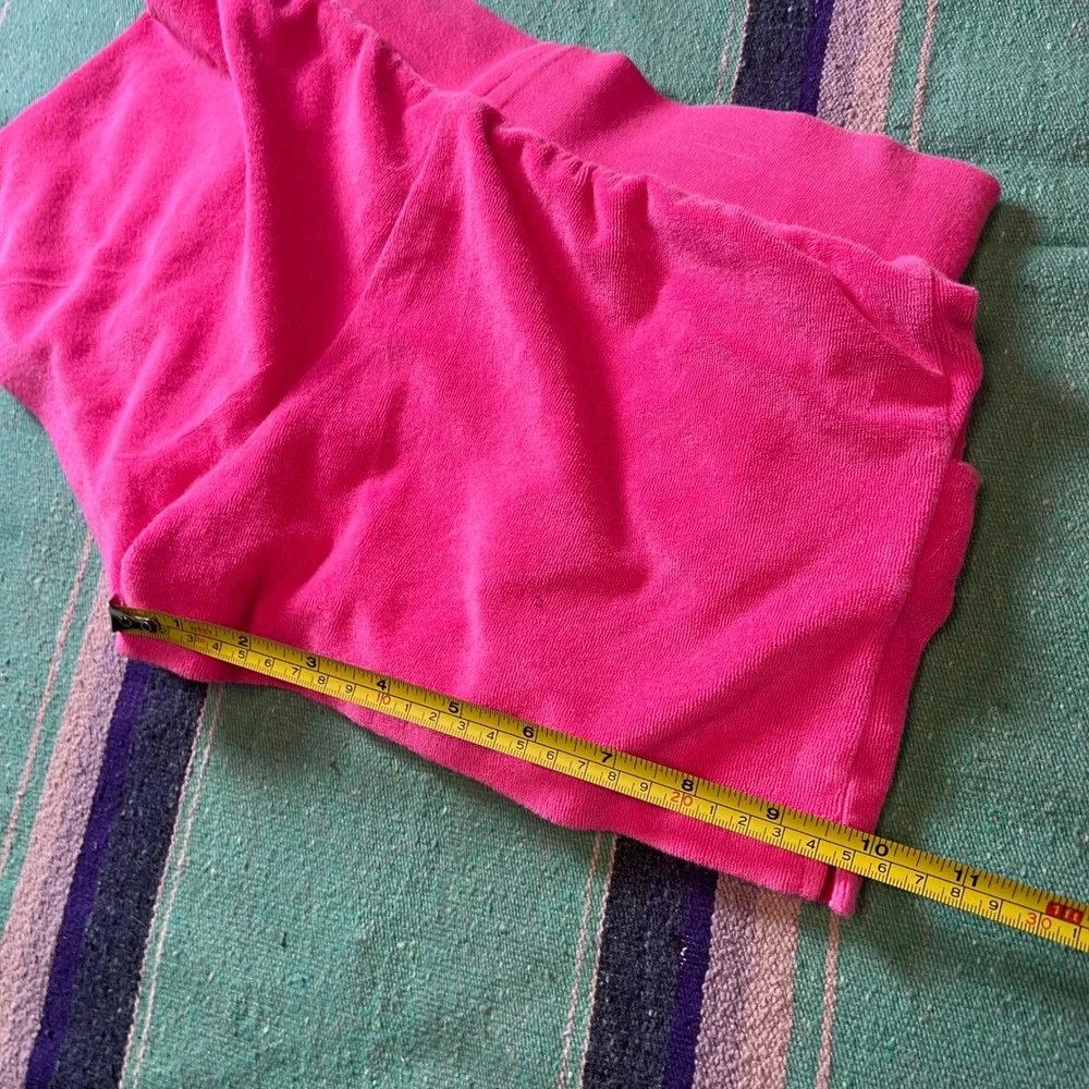 Xhilaration Terry Cloth Shorts Girls XL 14/16 Hot Pink Neon Drawstring Lounge